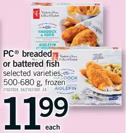 Fortinos PC BREADING OR BATTERED FISH offer