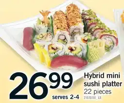 Fortinos HYBRID MINI SUSHI PLATTER, 22 pieces offer
