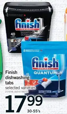 Fortinos FINISH DISHWASHING TABS, 30-55's offer