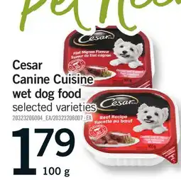 Fortinos CESAR CANINE CUISINE WET DOG FOOD offer
