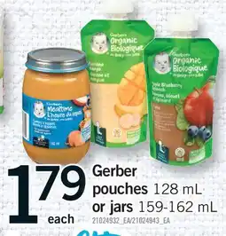 Fortinos GERBER POUCHES 128 ML OR JARS offer