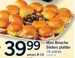 Fortinos MINI BRIOCHE SLIDERS PLATTER, 16 pieces offer