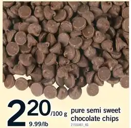 Fortinos PURE SEMI SWEET CHOCOLATE CHIPS offer