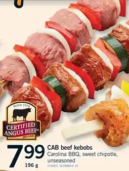 Fortinos CAB BEEF KEBOBS offer