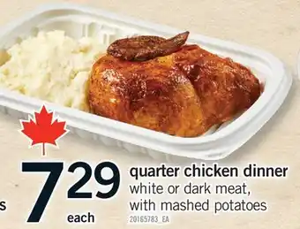 Fortinos QUARTER CHICKEN DINNER offer