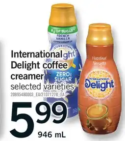 Fortinos INTERNATIONAL DELIGHT COFFEE CREAMER offer
