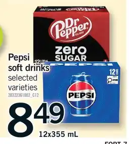 Fortinos PEPSI SOFT DRINKS offer