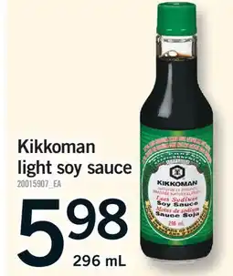 Fortinos KIKKOMAN LIGHT SOY SAUCE offer