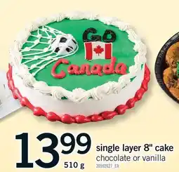 Fortinos SINGLE LAYER 8 CAKE offer