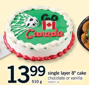 Fortinos SINGLE LAYER 8 CAKE offer