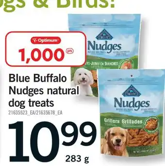 Fortinos BLUE BUFFALO NUDGES NATURAL DOG TREATS offer