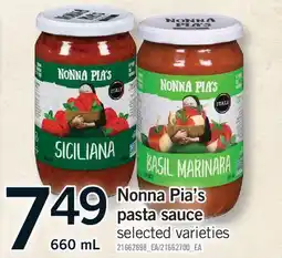Fortinos NONNA PIA'S PASTA SAUCE offer