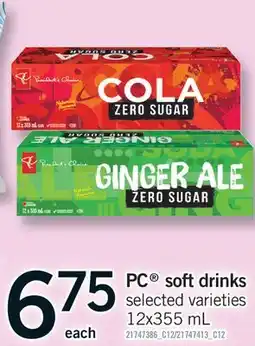 Fortinos PC SOFT DRINKS offer