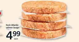 Fortinos fresh Atlantic salmon burger offer