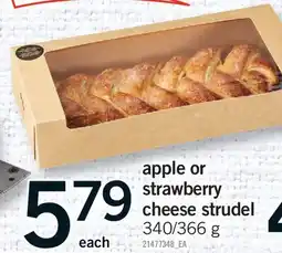 Fortinos APPLE OR STRAWBERRY CHEESE STRUDEL, 340/366 G offer
