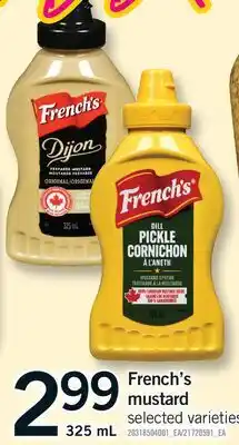 Fortinos FRENCH'S MUSTARD offer