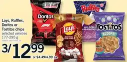 Fortinos LAYS, RUFFLES, DORITOS OR TOSTITOS CHIPS offer