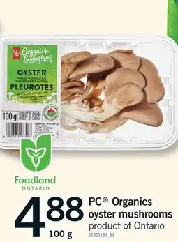 Fortinos PC ORGANICS OYSTER MUSHROOMS offer