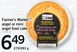 Fortinos FARMER'S MARKET ANGEL OR MINI ANGEL FOOD CAKE, 270/283 G offer