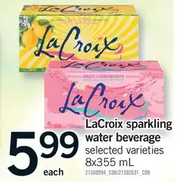 Fortinos LACROIX SPARKLING WATER BEVERAGE offer
