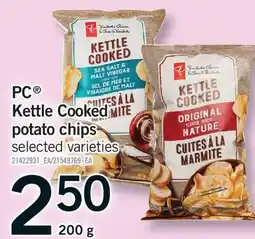 Fortinos PC KETTLE COOKED POTATO CHIPS offer