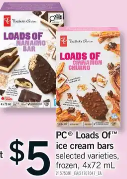 Fortinos PC LOADS OF ICE CREAM BARS offer