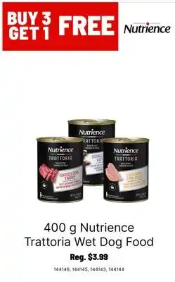Ren’s Pets Depot Nutrience Trattoria Wet Dog Food offer