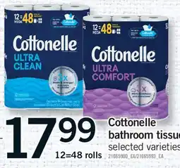 Fortinos COTTONELLE BATHROOM TISSUE, 12=48 ROLLS offer
