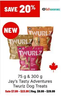 Ren’s Pets Depot Jay's Tasty Adventures Twurlz Dog Treats offer