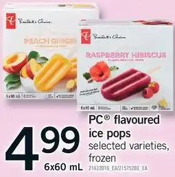 Fortinos PC FLAVOURED ICE POPS offer