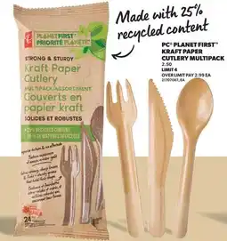 Fortinos PC PLANET FIRST KRAFT PAPER CUTLERY MULTIPACK offer