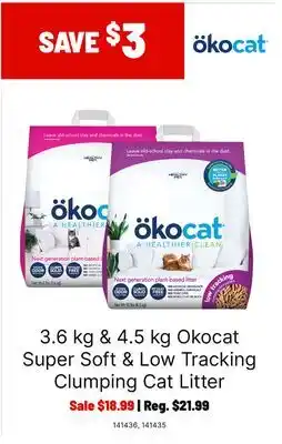 Ren’s Pets Depot Okocat Super Soft & Low Tracking Clumping Cat Litter offer