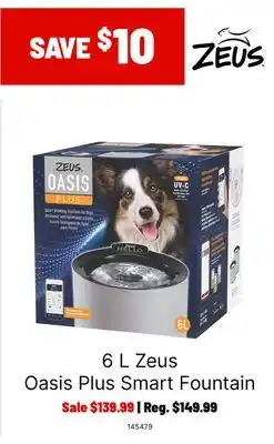 Ren’s Pets Depot Zeus Oasis Plus Smart Fountain offer