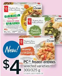 Fortinos PC FROZEN ENTRÉES, 300/325 G offer