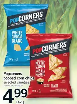 Fortinos POPCORNERS POPPED CORN CHIPS offer