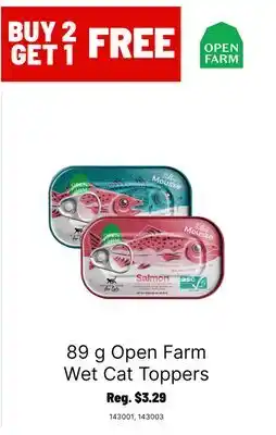 Ren’s Pets Depot Open Farm Wet Cat Toppers offer