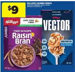 Real Canadian Superstore KELLOGG'S JUMBO CEREAL, 700 G - 1.05 KG offer