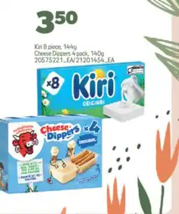 Real Canadian Superstore KIRI 8 PIECE, 144G CHEESE DIPPERS 4 PACK, 140G offer