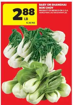 Real Canadian Superstore BABY OR SHANGHAI BOK CHOY offer