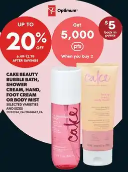 Real Canadian Superstore CAKE BEAUTY BUBBLE BATH, SHOWER CREAM, HAND, FOOT CREAM OR BODY MIST offer
