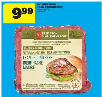 Real Canadian Superstore PC FREE FROM LEAN GROUND BEEF offer