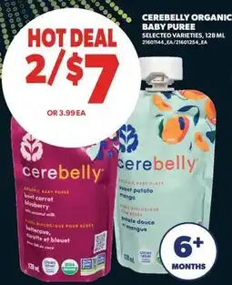 Real Canadian Superstore CEREBELLY ORGANIC BABY PUREE offer
