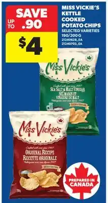 Real Canadian Superstore MISS VICKIE'S KETTLE COOKED POTATO CHIPS, 190/200 G offer