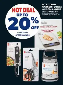 Real Canadian Superstore PC KITCHEN GADGETS, BOWLS AND COLANDERS offer