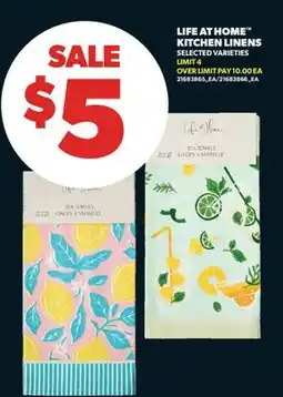 Real Canadian Superstore LIFE AT HOME KITCHEN LINENS offer