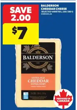 Real Canadian Superstore BALDERSON CHEDDAR CHEESE, 250/280 G offer