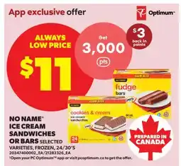 Real Canadian Superstore NO NAME ICE CREAM SANDWICHES OR BARS, 24/30' S offer