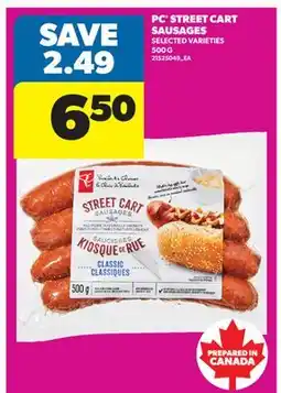 Real Canadian Superstore PC STREET CART SAUSAGES offer