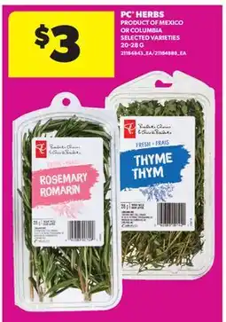 Real Canadian Superstore PC HERBS offer