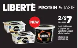 Real Canadian Superstore LIBERTÉ MEDITERRANÉE 4X100 G/500 G OR GREEK 4X100 G, YOGURT offer
